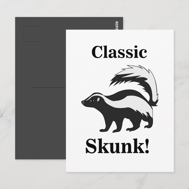 Skunk Animal Funny Postcard (Front/Back)