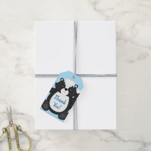 Skunk Baby Shower Blue Gift Tags