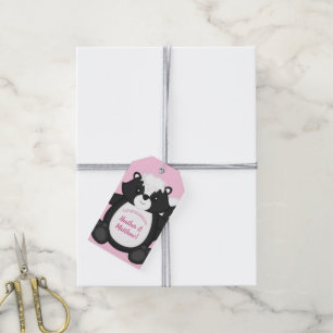 Skunk Baby Shower Pink Gift Tags