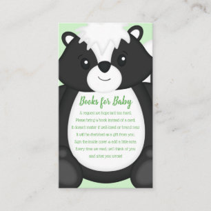 Skunk Baby Shower Woodland Animals Enclosure Card