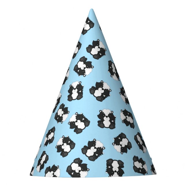 Skunk Birthday Party Blue Hat (Front)