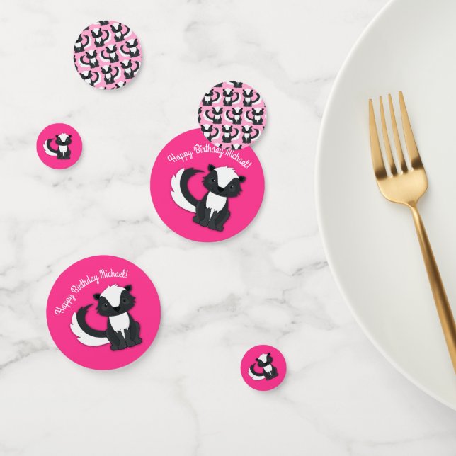 Skunk Birthday Party Kids Confetti (Group)