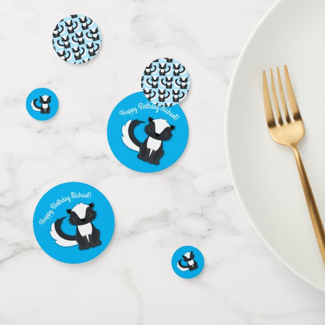 Skunk Birthday Party Kids Confetti (Group)