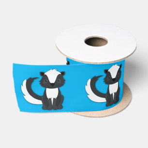 Skunk Birthday Party Satin Ribbon