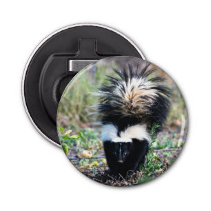Skunk Black and White Bottle Opener