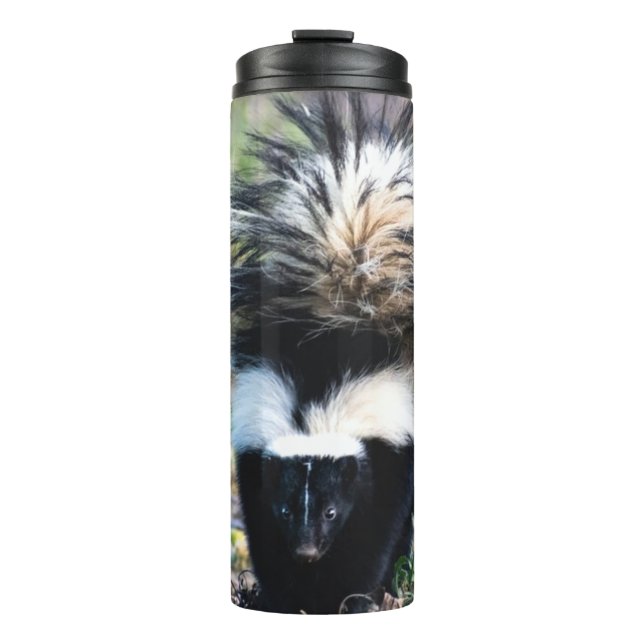 Skunk Black and White Thermal Tumbler (Front)