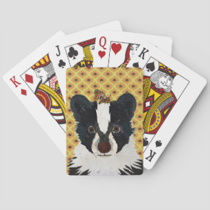 SKUNK & BUTTERFLY PLAYING CARDS