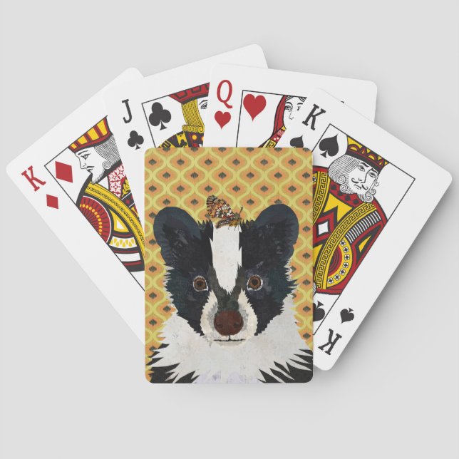 SKUNK & BUTTERFLY PLAYING CARDS (Back)