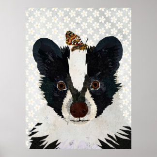 SKUNK & BUTTERFLY POSTER