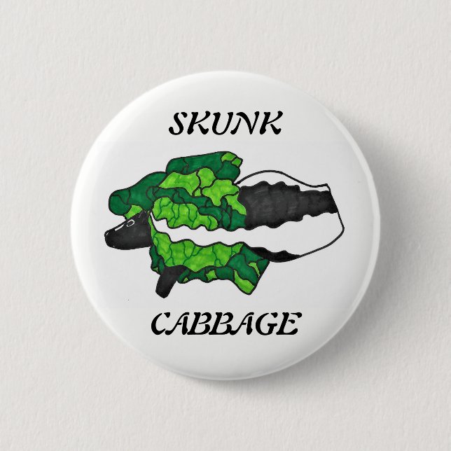 Skunk Cabbage Art Button (Front)