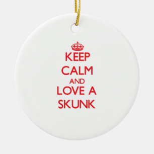 Skunk Ceramic Tree Decoration