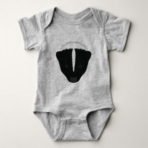 Skunk Face Baby Bodysuit