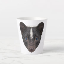 Skunk Face Portrait Cute Blue Eyes |