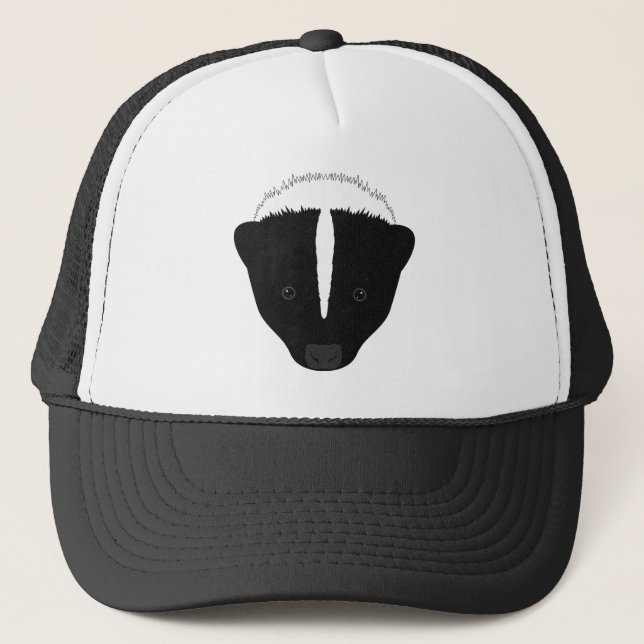 Skunk Face Trucker Hat (Front)