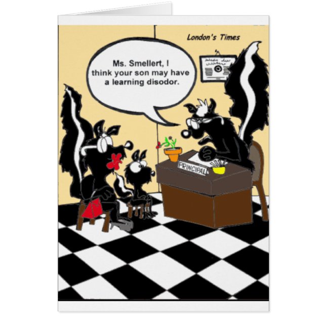Skunk Learning Disodors Funny Gifts & Tees (Front)