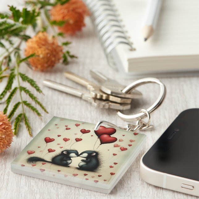 Skunk Love 1 Key Ring (Front Right)
