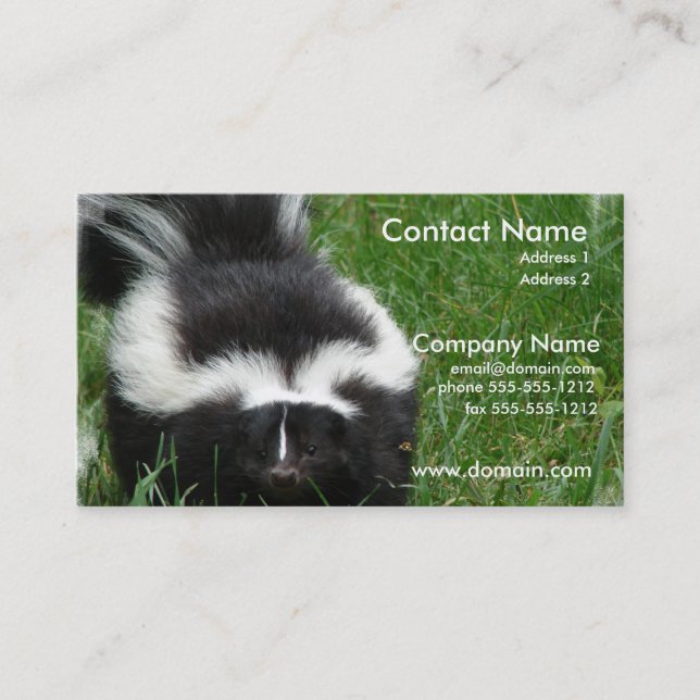 Skunk Photo Business Card (Front)