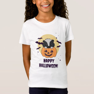 Skunk Pumpkin Cute Skunks Happy Halloween T-Shirt