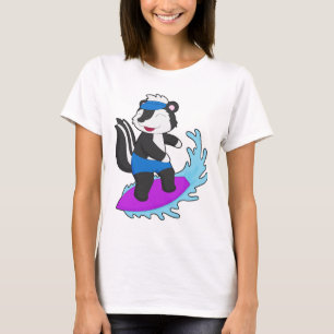 Skunk Surfing Surfboard Summer T-Shirt