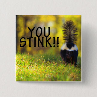 Skunk You Stink 15 Cm Square Badge
