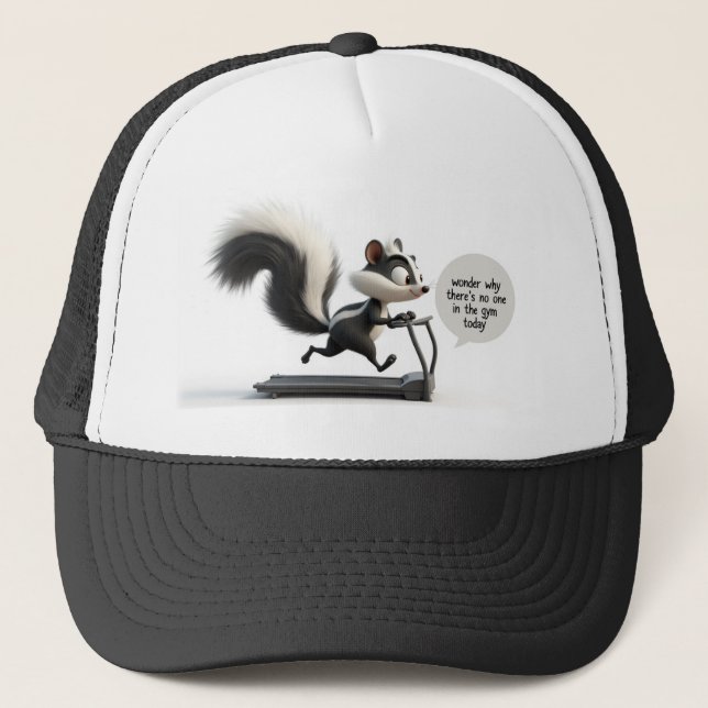 skunkercise trucker hat (Front)