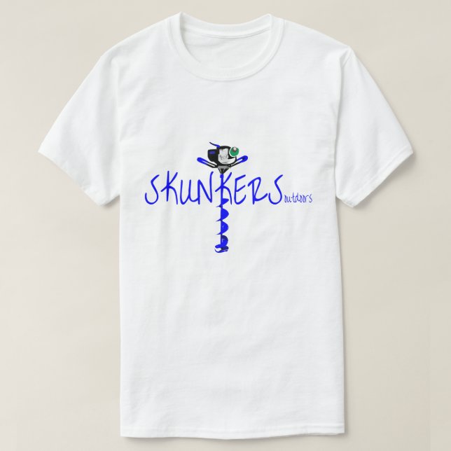 Skunkers AUGER basic Ice Fishing T-Shirt (Design Front)