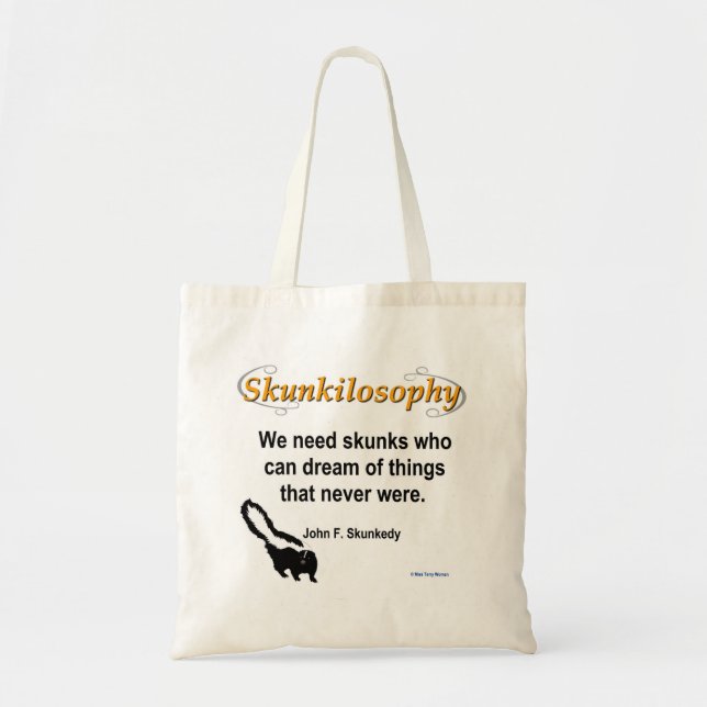 Skunkilosophy: Never Were Tote Bag (Front)