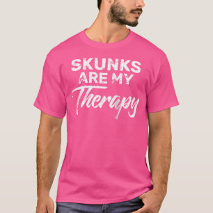 Skunks Are My Therapy Skunk Baseball T-Shirt