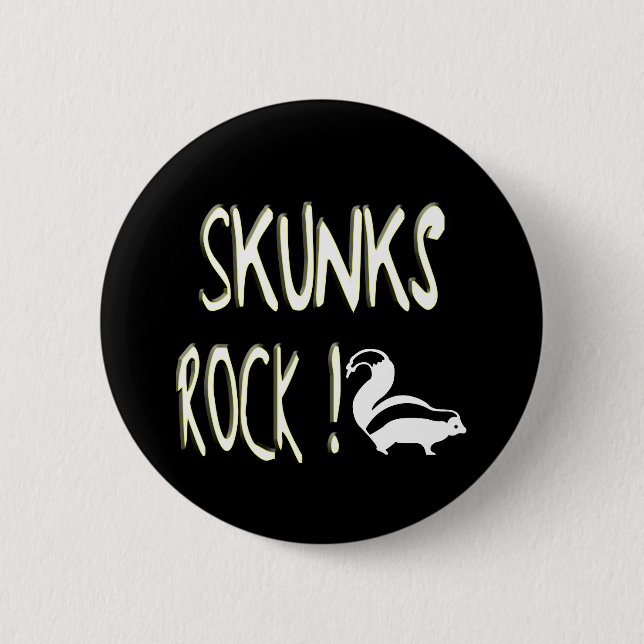 Skunks Rock! Button (Front)