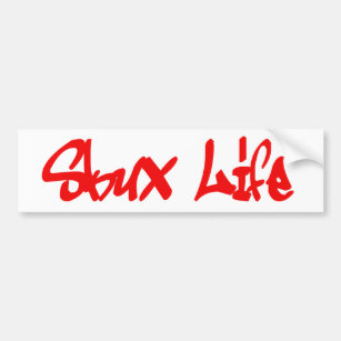 Skux Life: Red Graffiti Logo Design Bumper Sticker