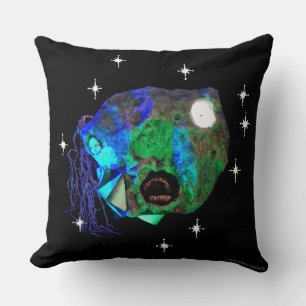 Skwot Above Master Asteroidhead with Stars Alien Cushion