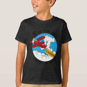 Sky Aeroplane Funny Maths Nerd Birthday Gift Pi Da T-Shirt