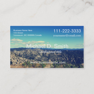 sky and mountain landscape picture professional business card