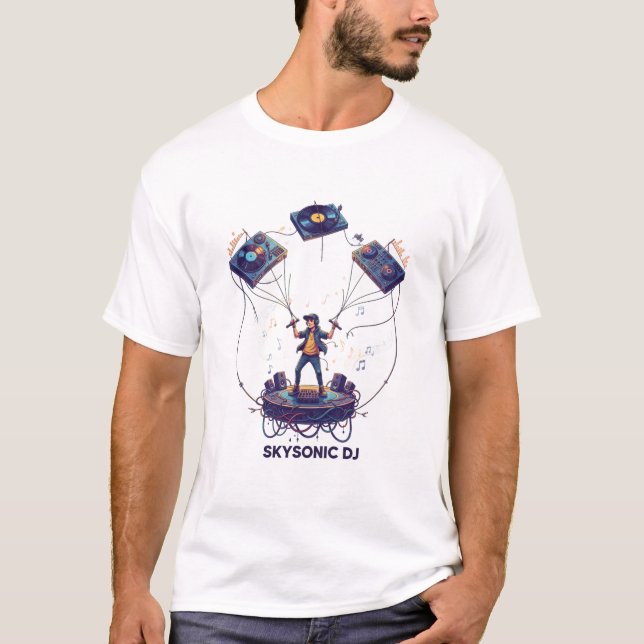 Sky Beats DJ Tee – Where Music Takes Flight (Front)