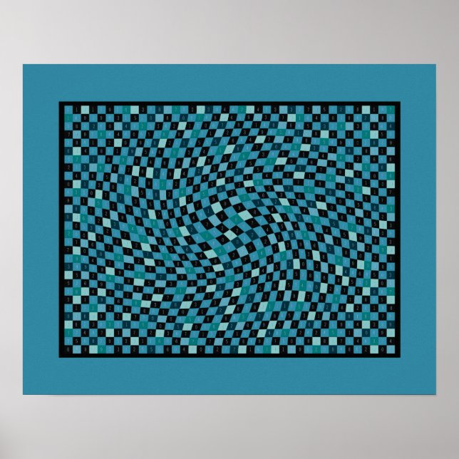 Sky Blue 1200 Pieces of pi Poster (Front)