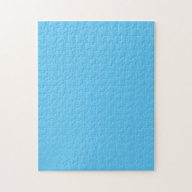 Sky Blue #5EC5F3, Blue Hosta Puzzle (Vertical)