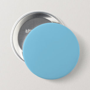 Sky Blue 87CEEB Colour - Option to Add Name 7.5 Cm Round Badge