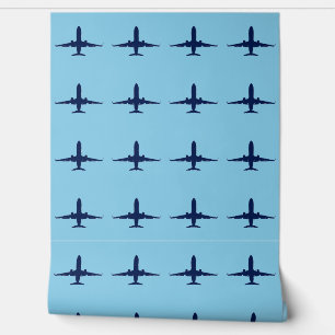 Sky Blue Adventure Aeroplane Silhouette Wallpaper