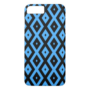 Sky blue and black diamond pattern Case-Mate iPhone case