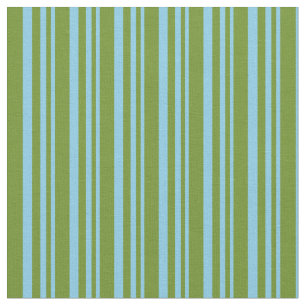 Sky Blue and Green Lines Fabric