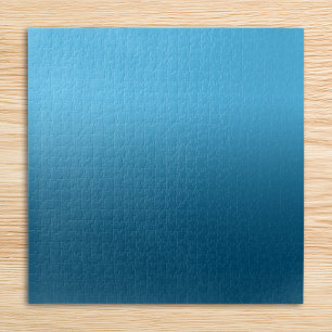 Sky Blue and Ocean Blue Ombre Jigsaw Puzzle