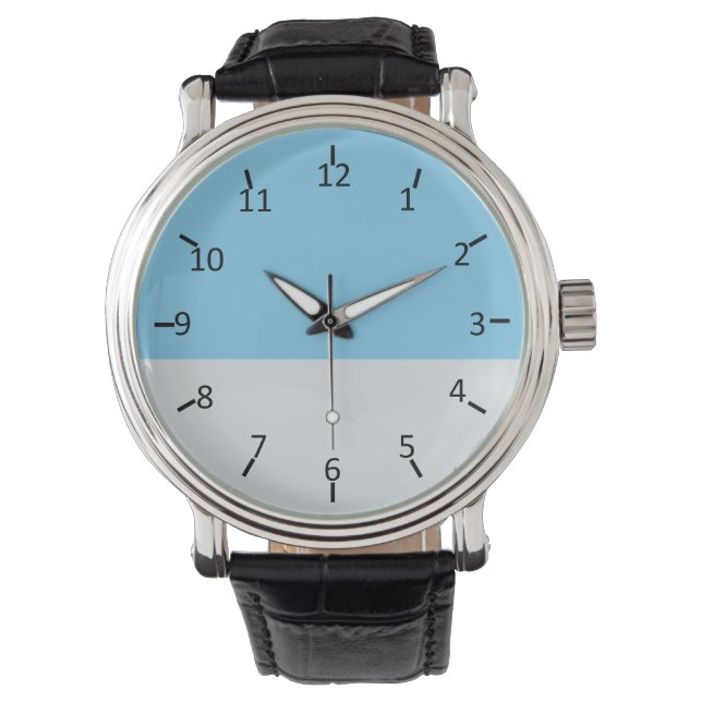 Sky Blue and Pale Silver Watch (Front)