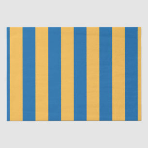 Sky Blue and Warm Yellow Stripes Tissue Paper