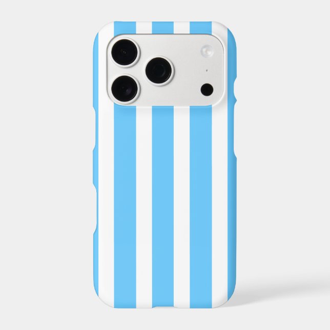 Sky Blue and White Cabana Stripes  (Back)