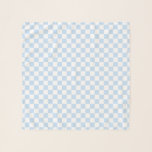 Sky Blue and White Chequerboard Jockey Silks Scarf<br><div class="desc">An elegant sky blue and white chequerboard scarf or wrap to complement your derby day outfit for a stylish day at the races or a horse racing derby party. This pastel blue chequered print is inspired by classic jockey silk You can customise the colours in the design tool for perfect...</div>
