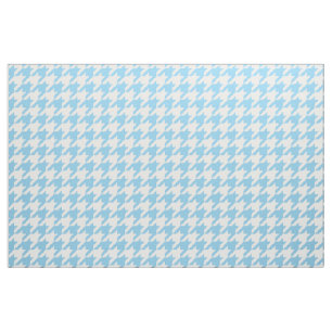 Sky Blue and White Houndstooth Fabric