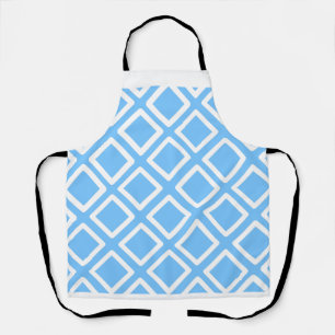 Sky Blue and White Squares Apron