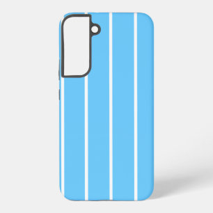 Sky Blue and White Summer Stripes Samsung Galaxy Case