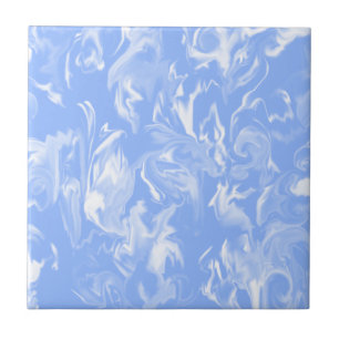 Sky Blue and white -T- Tile