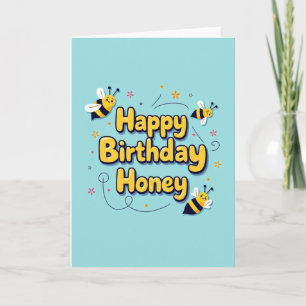 Sky Blue Birthday Honey Card